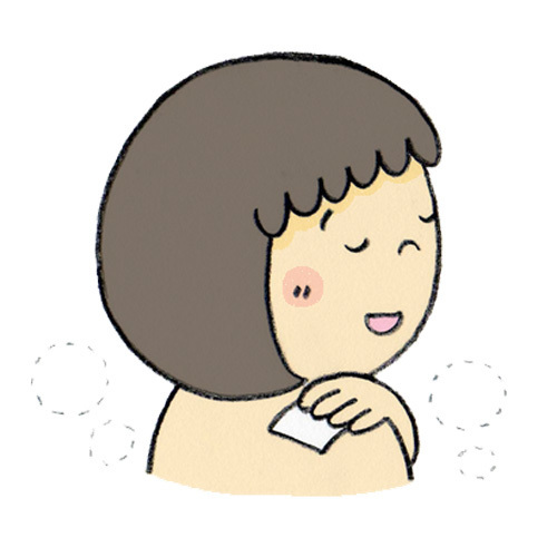 貼り薬を貼る そざい座 無料イラスト素材集